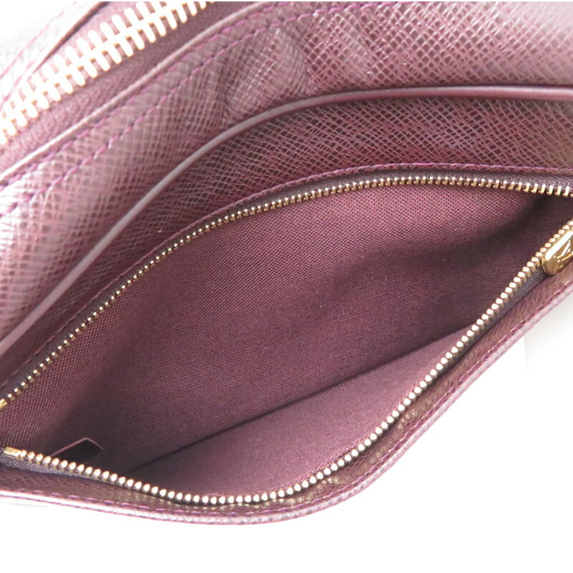 Louis Vuitton Acajou Brown Taiga Leather Clutch Bag Pouch (Pre-Owned)