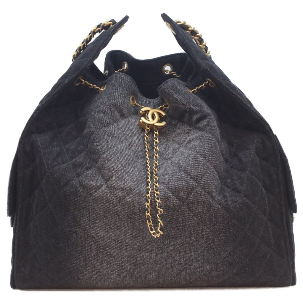 Chanel Black Denim Shoulder Bag (Pre-Owned)