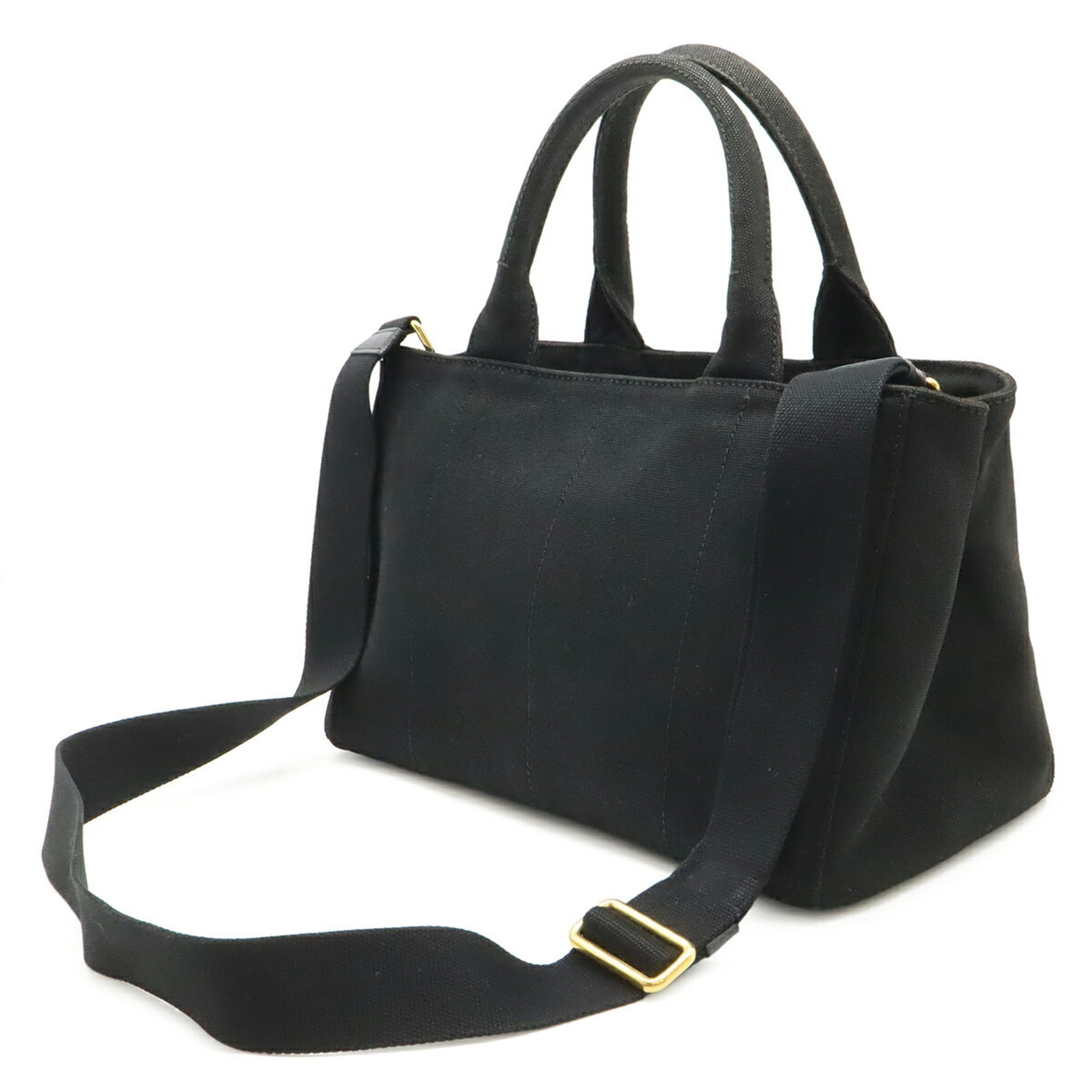 Prada Black Nero Canapa Handbag Shoulder Bag (Pre-Owned)