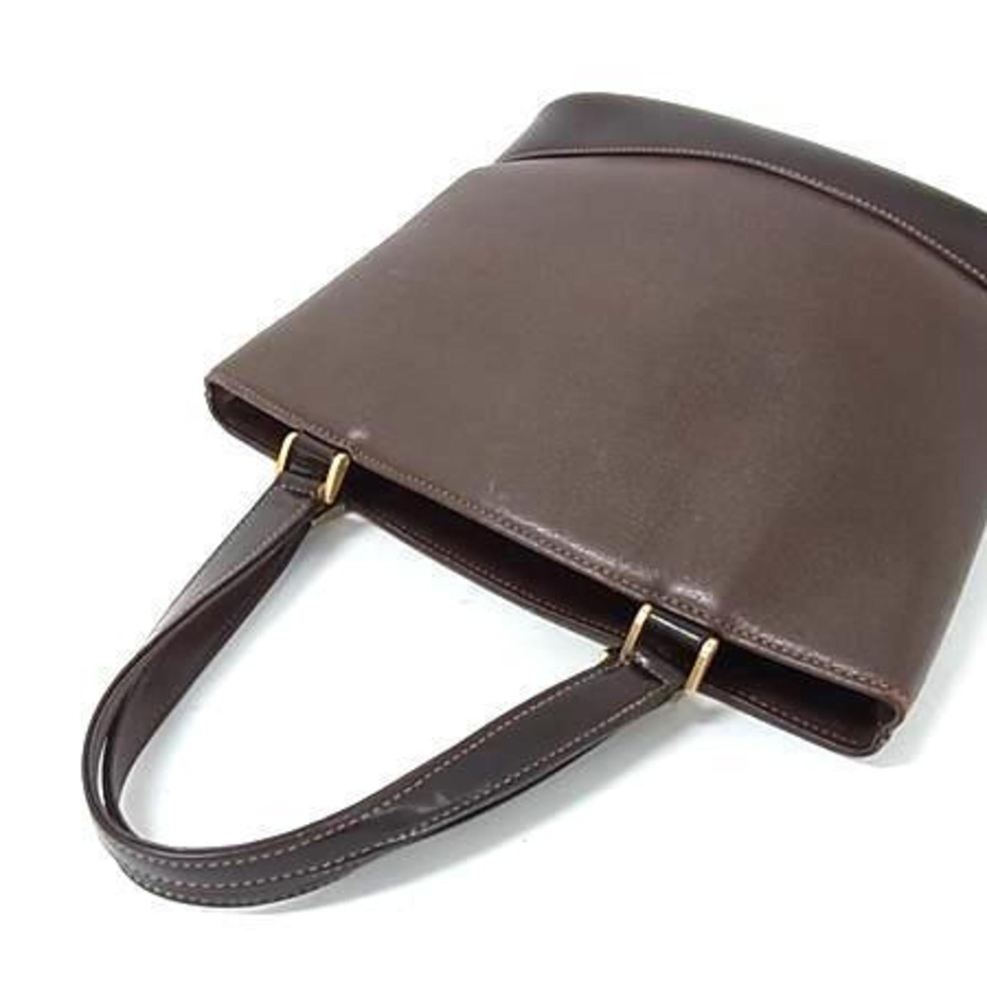 Burberry Brown Leather Handbag Tote Bag (Pre-Owned)