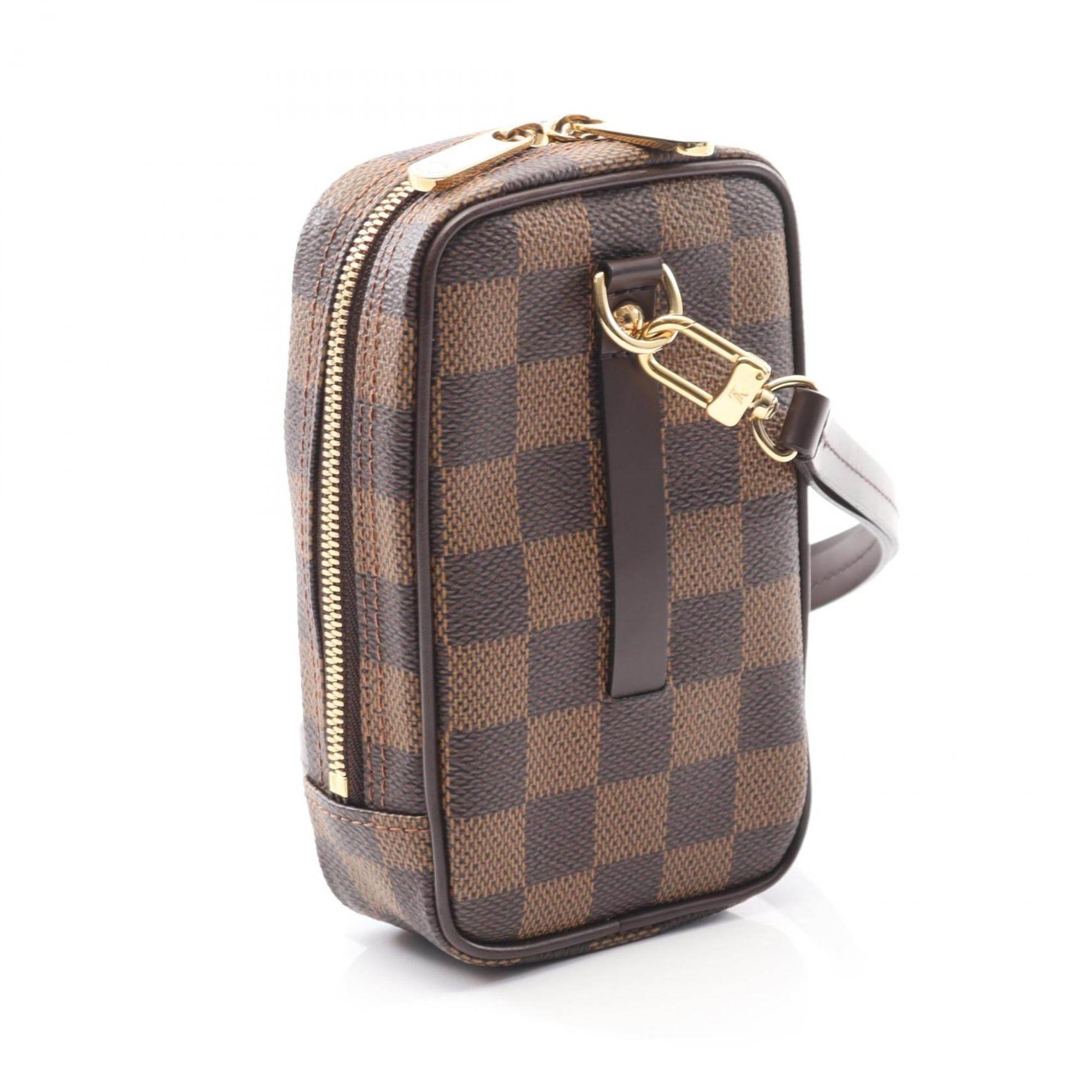 Louis Vuitton Brown Ebene Damier Canvas Leather Pvc Pouch (Pre-Owned)