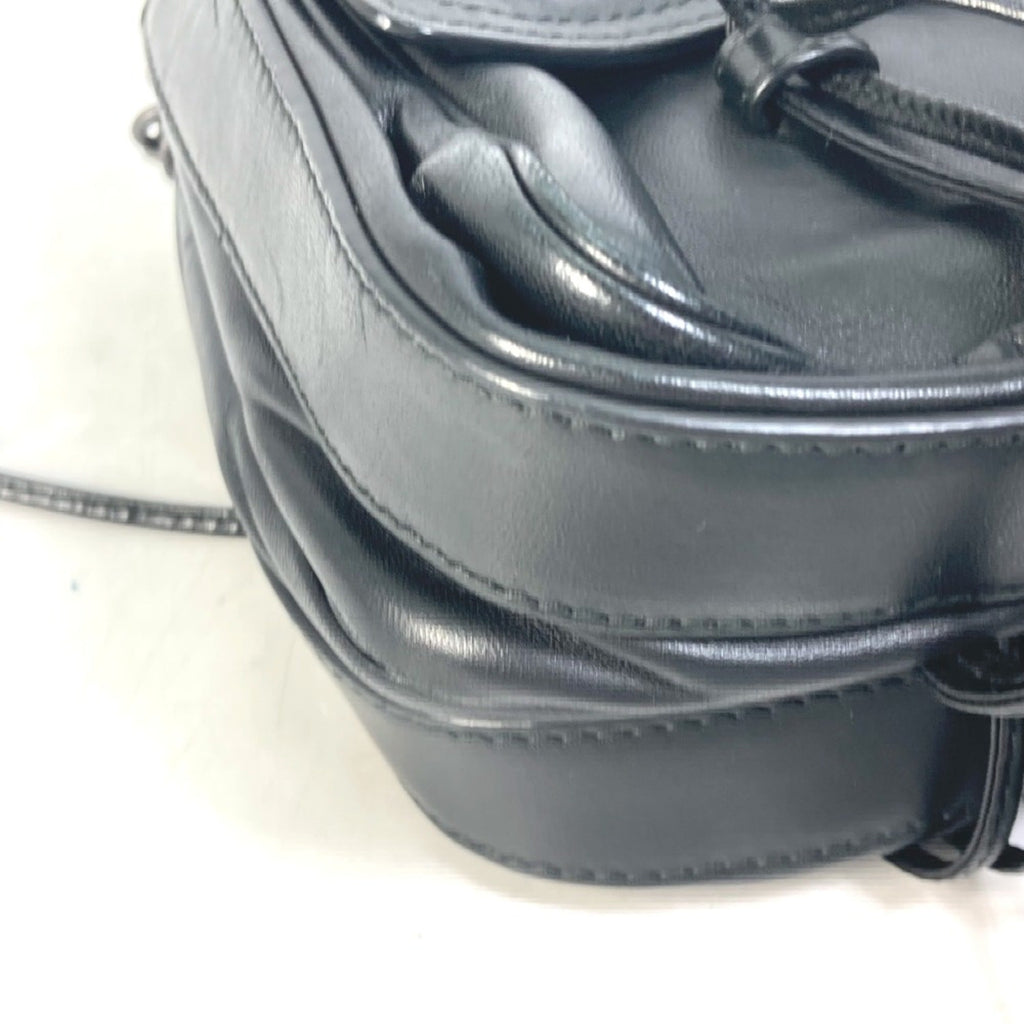 Bottega Veneta Black Leather Shoulder Bag (Pre-Owned)
