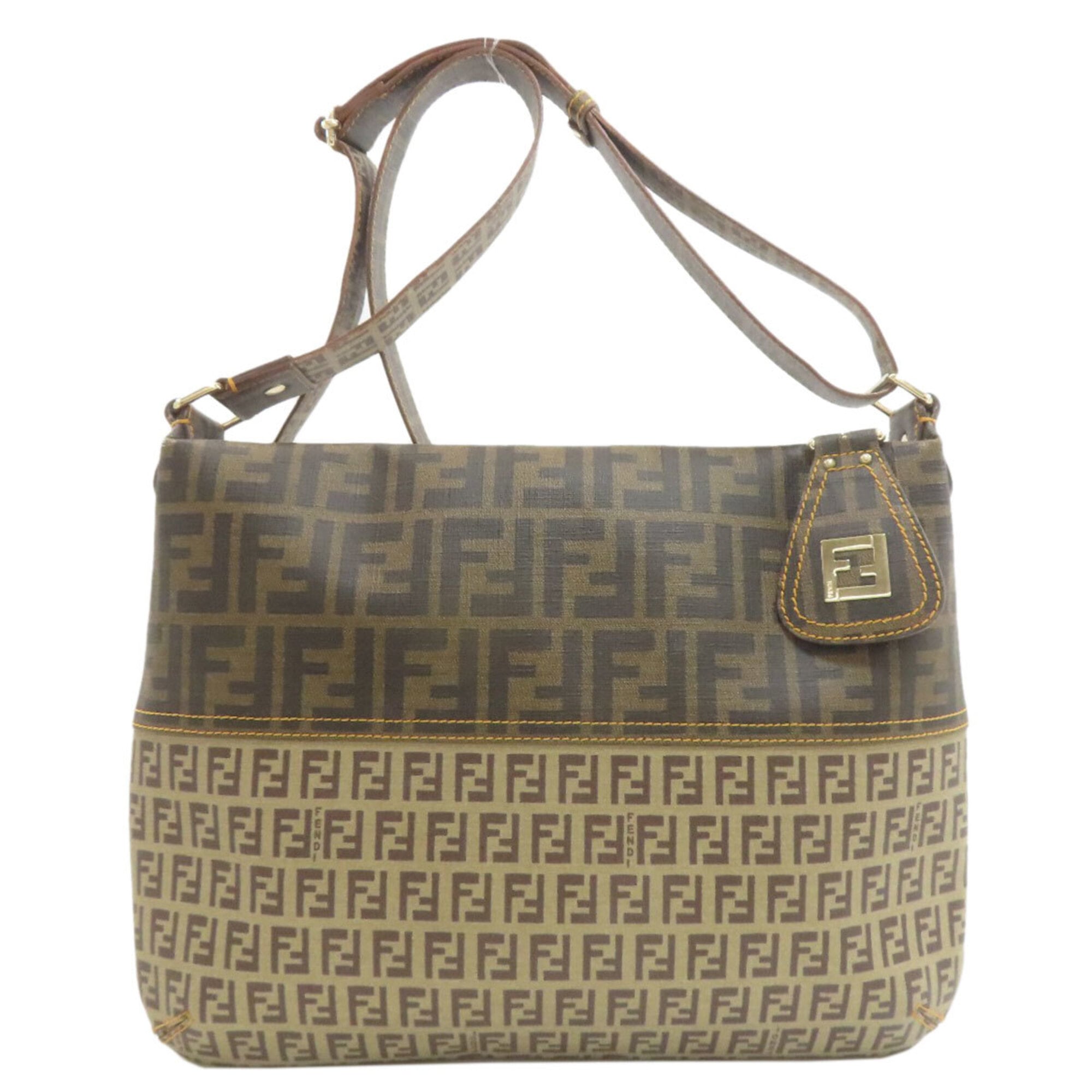 Fendi Brown Pvc Shoulder Bag (Pre-Owned)