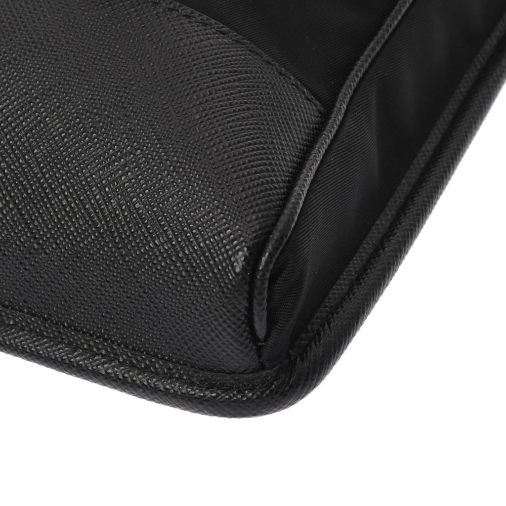 Prada Black Nylon Leather Shoulder Bag (Pre-Owned)