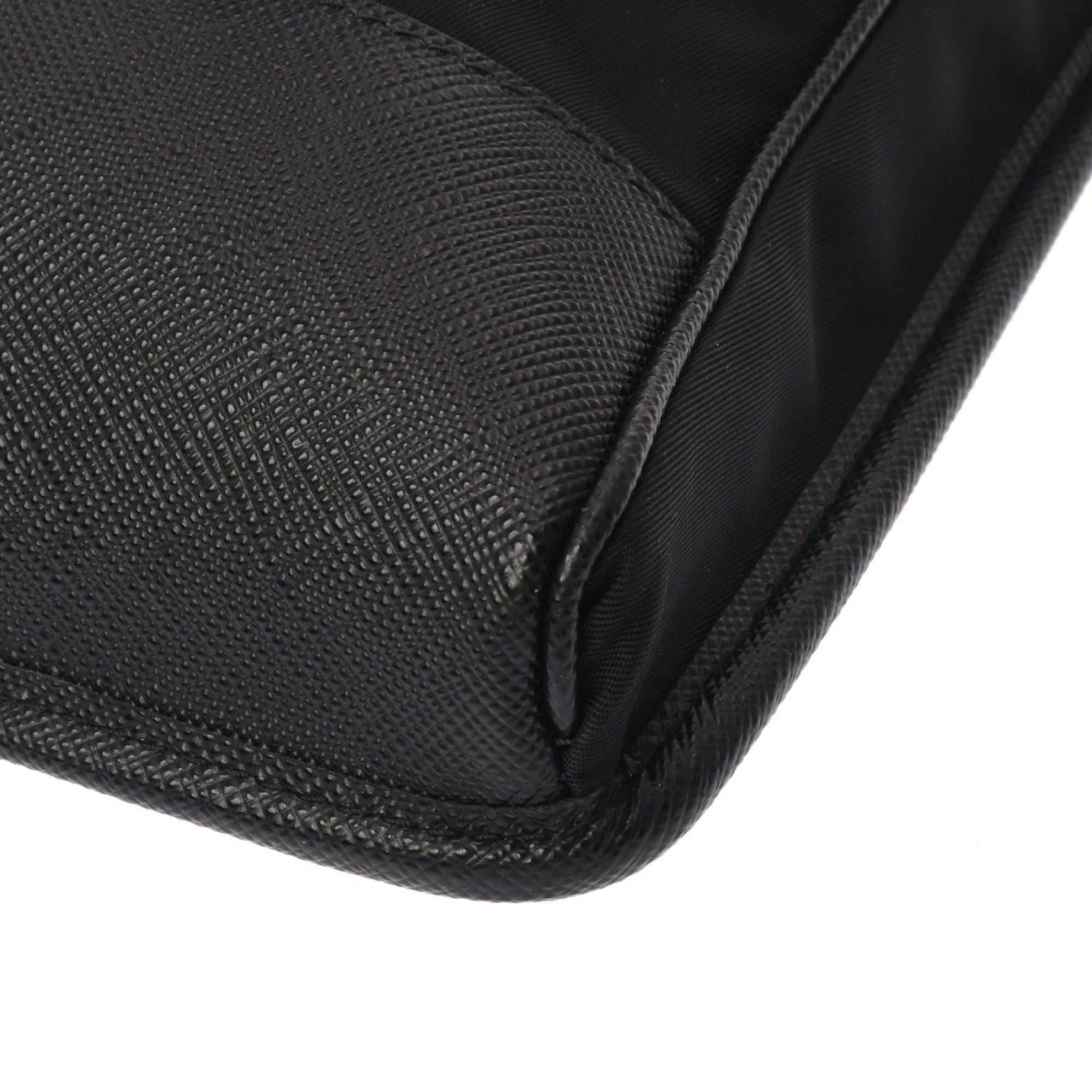 Prada Black Nylon Leather Shoulder Bag (Pre-Owned)