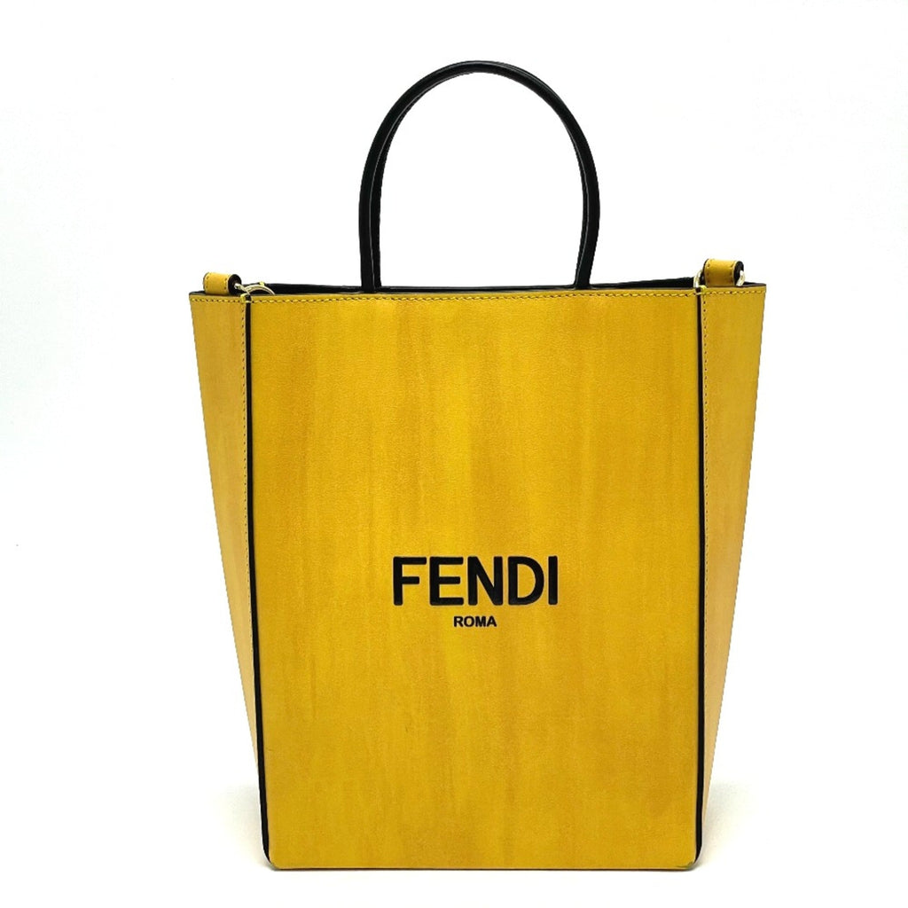 Fendi Yellow Leather Shoulder Bag (Pre-Owned)