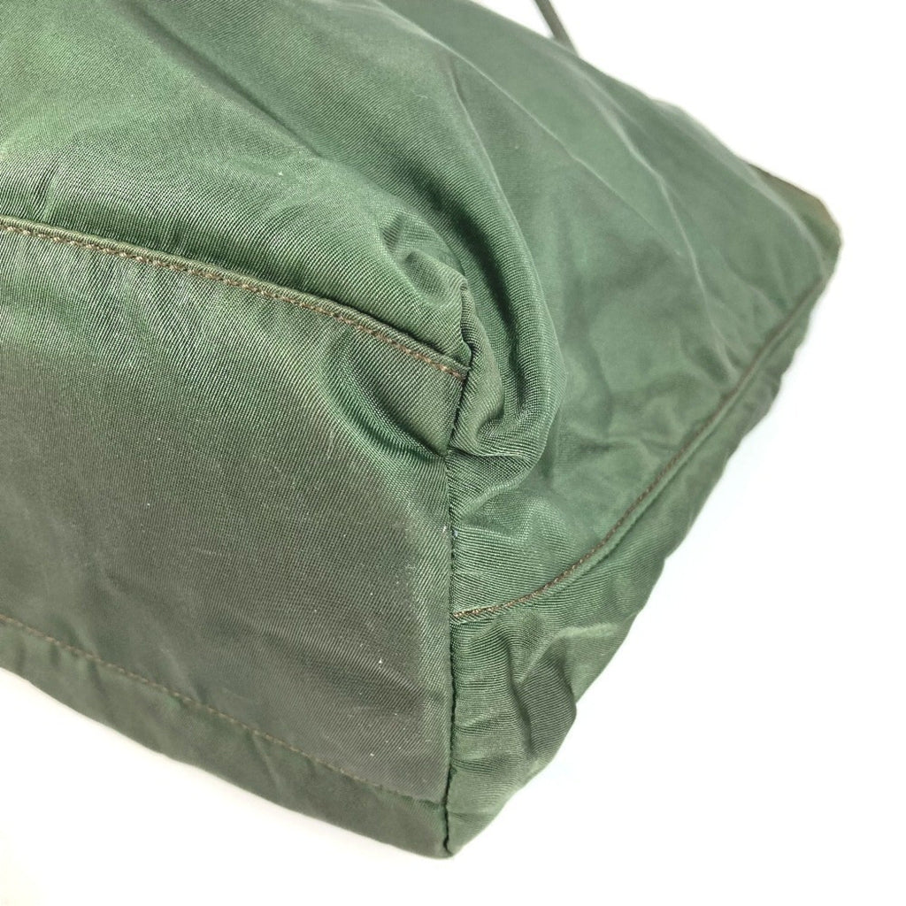 Prada Khaki Nylon Shoulder Bag Tote Bag (Pre-Owned)