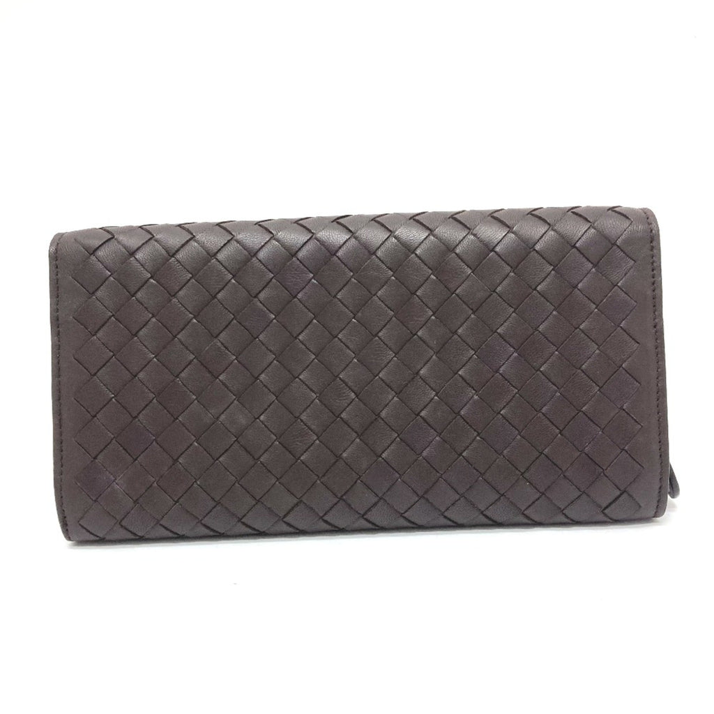 Bottega Veneta Brown Leather Long Wallet (Bi-Fold) (Pre-Owned)