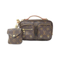 Louis Vuitton Marron Coated Canvas Pouch Shoulder Bag (Pre-Owned)