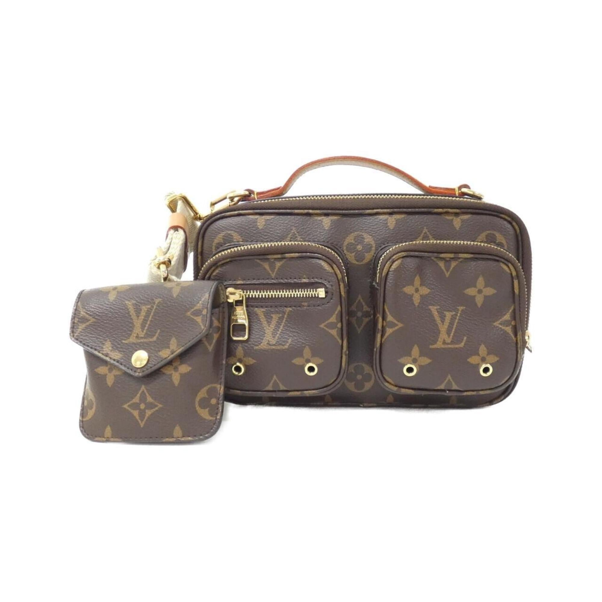 Louis Vuitton Marron Coated Canvas Pouch Shoulder Bag (Pre-Owned)