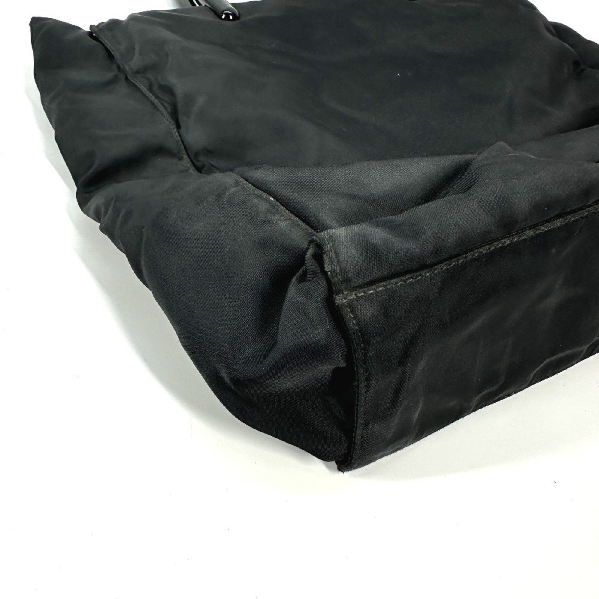 Prada Black Nylon Handbag Tote Bag (Pre-Owned)