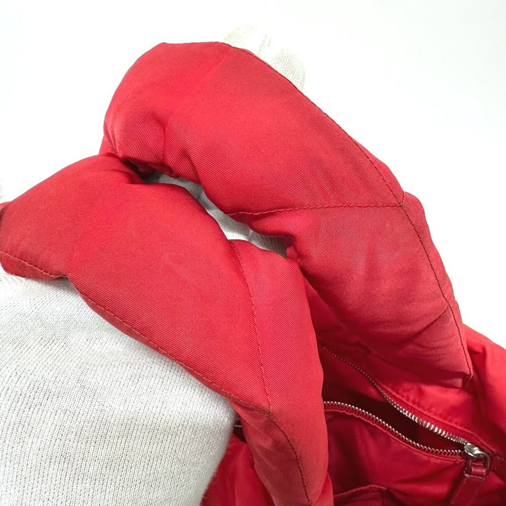 Prada Red Color Nylon Tote Bag (Pre-Owned)