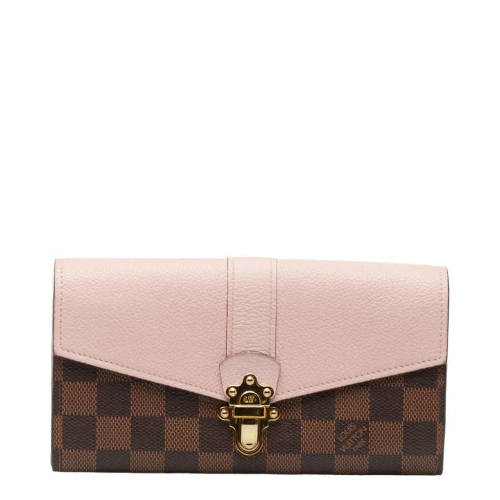 Louis Vuitton Damier Brown Damier Canvas Magnolia Pink Pvc Coin Purse/Coin Case (Pre-Owned)