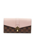 Louis Vuitton Damier Brown Damier Canvas Magnolia Pink Pvc Coin Purse/Coin Case (Pre-Owned)