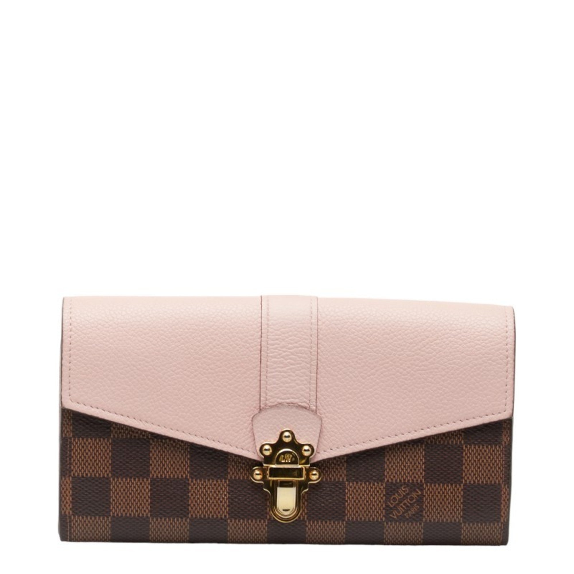 Louis Vuitton Damier Brown Damier Canvas Magnolia Pink Pvc Coin Purse/Coin Case (Pre-Owned)