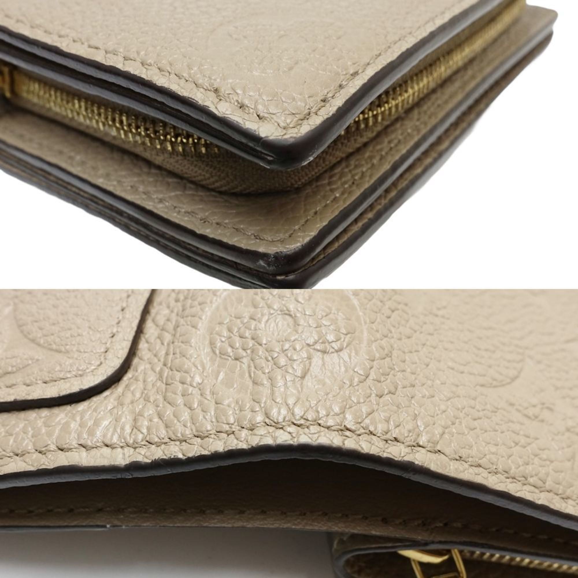 Louis Vuitton Tourterelle Leather Wallet (Bi-Fold) (Pre-Owned)
