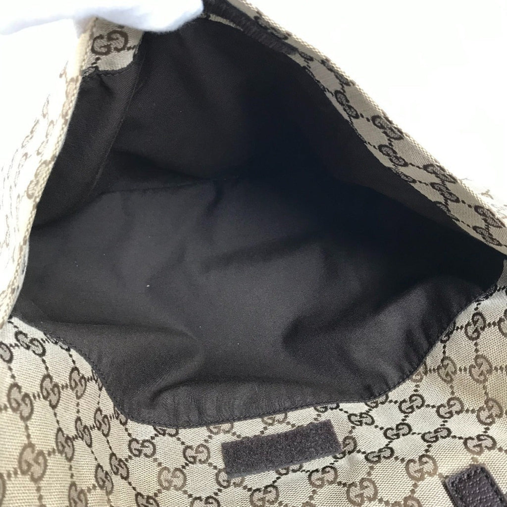Gucci Beige Dark Brown Gg Canvas Shoulder Bag Tote Bag (Pre-Owned)