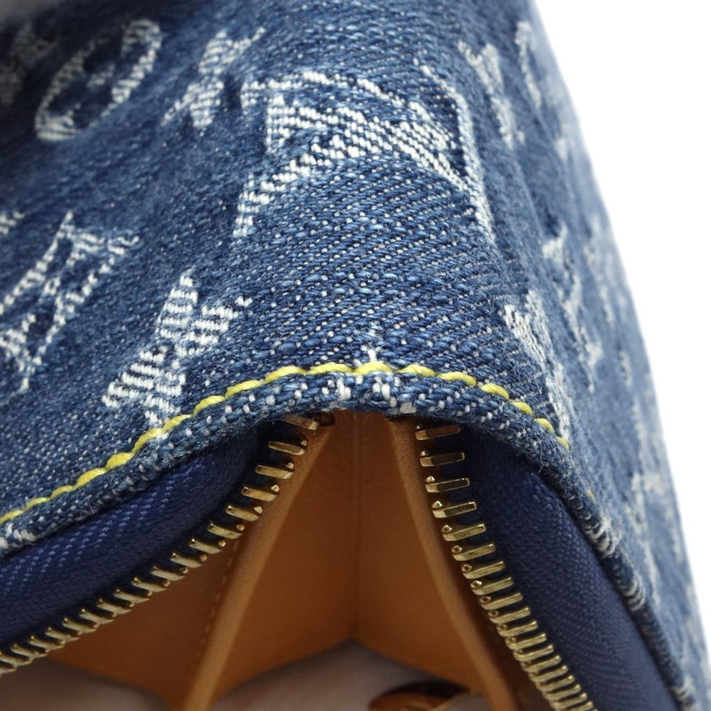 Louis Vuitton Monogram Denim Blue Monogram Monogram Denim Long Bill Wallet (Bi-Fold) (Pre-Owned)
