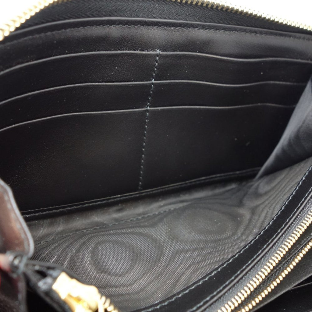 Gucci Black Leather Long Wallet (Bi-Fold) (Pre-Owned)