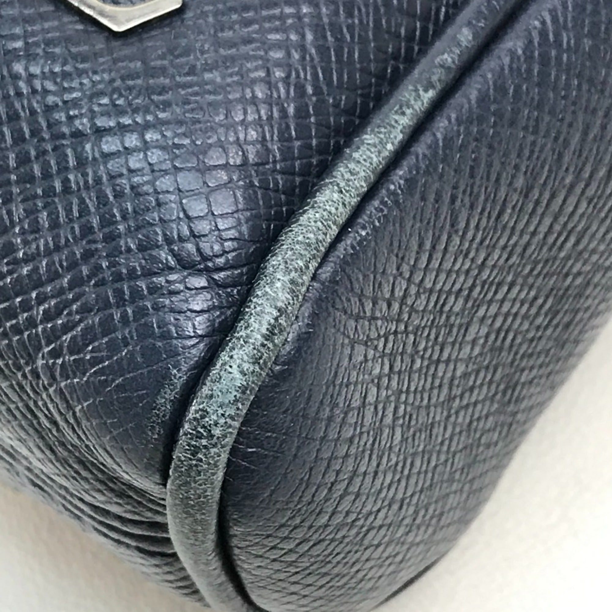 Louis Vuitton Navy Leather Shoulder Bag (Pre-Owned)
