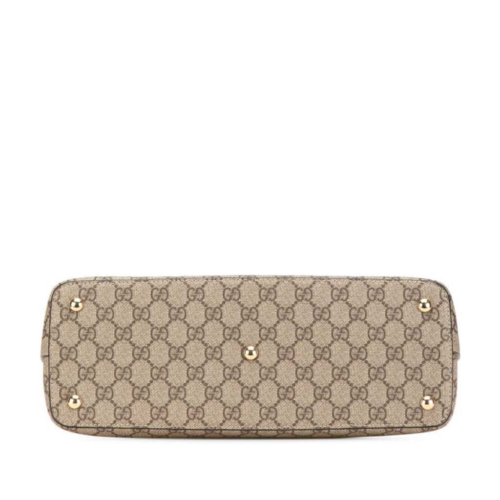 Gucci Beige Brown Pvc Leather Handbag Shoulder Bag (Pre-Owned)