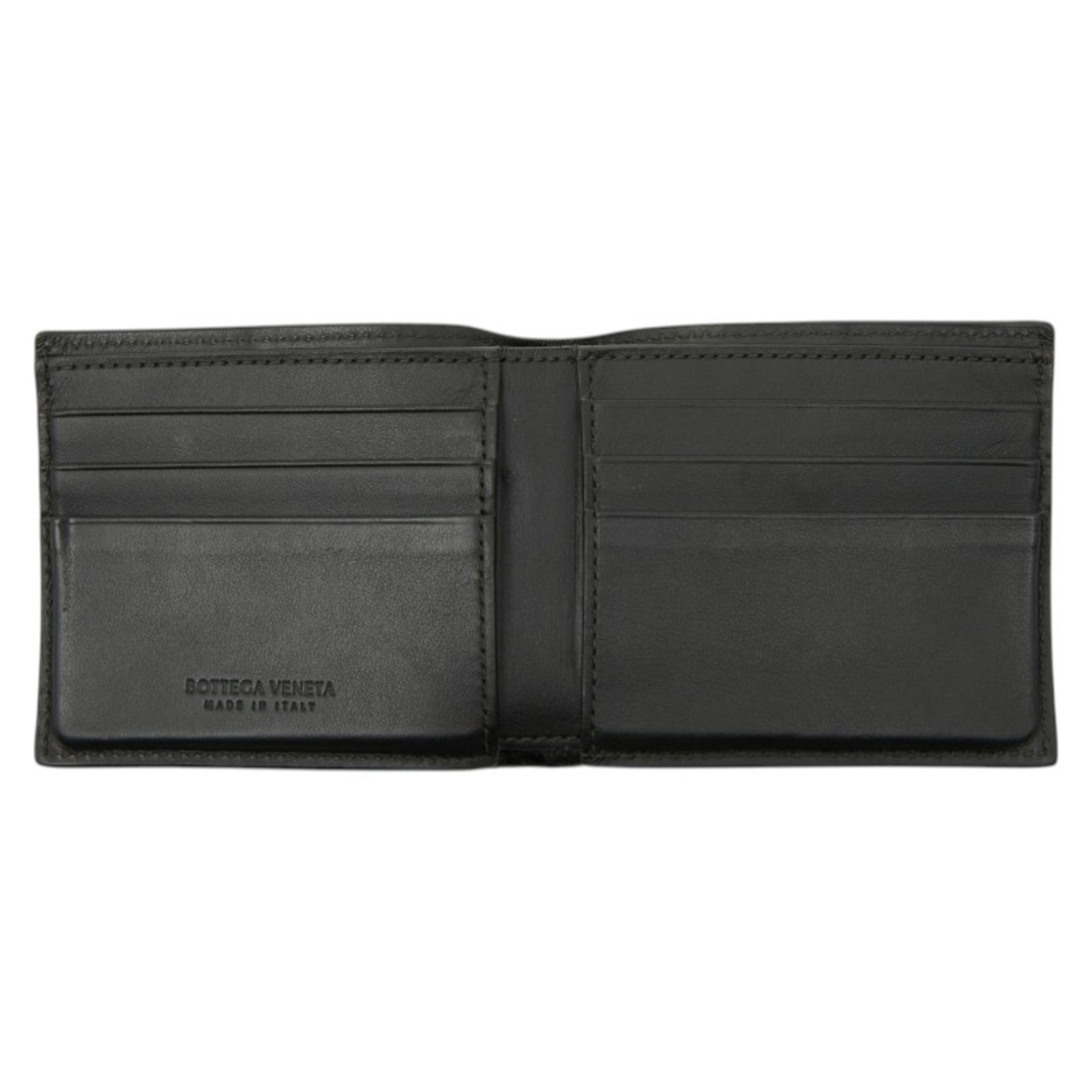 Bottega Veneta Khaki Leather Bill Wallet (Bi-Fold) (Pre-Owned)