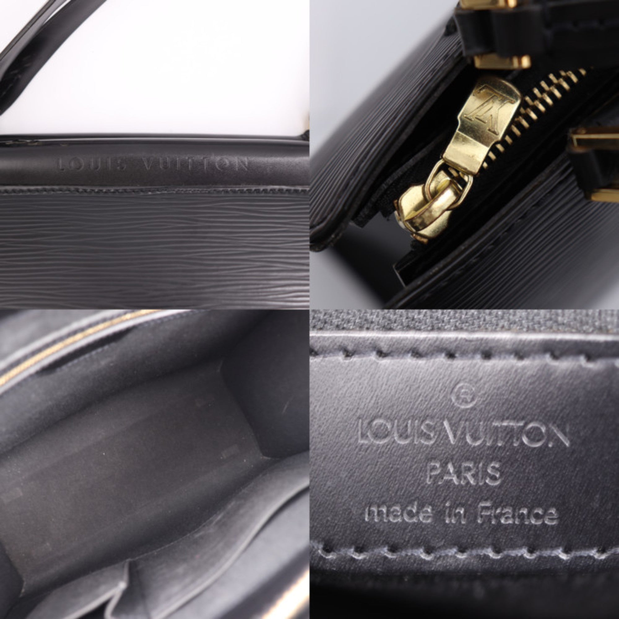 Louis Vuitton Epi Black Leather Handbag Tote Bag (Pre-Owned)