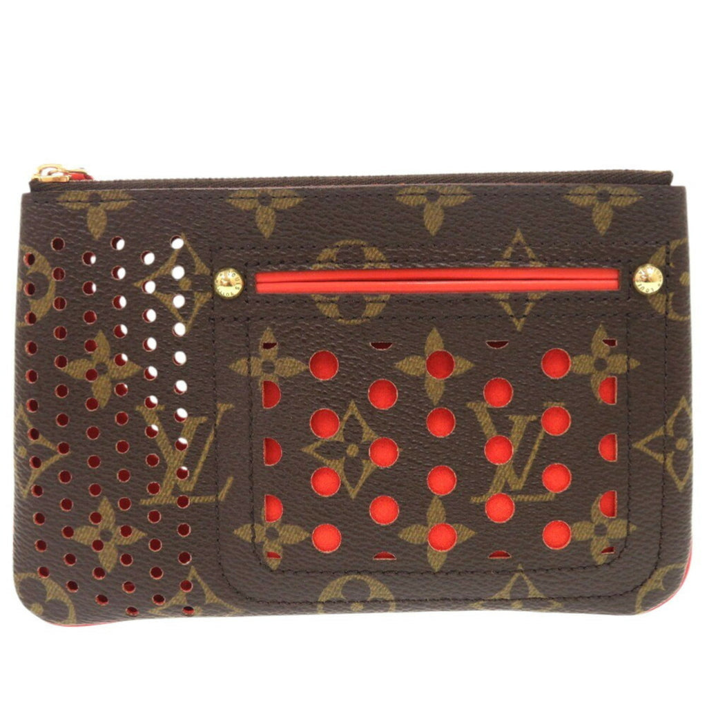 Louis Vuitton Lv Orange Monogram Monogram Perforated Pochette Pouch (Pre-Owned)