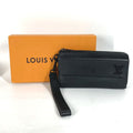 Louis Vuitton Black Noir Leather Long Bill Wallet (Bi-Fold) (Pre-Owned)