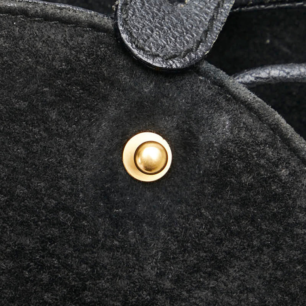 Gucci Black Leather Suede Backpack (Pre-Owned)