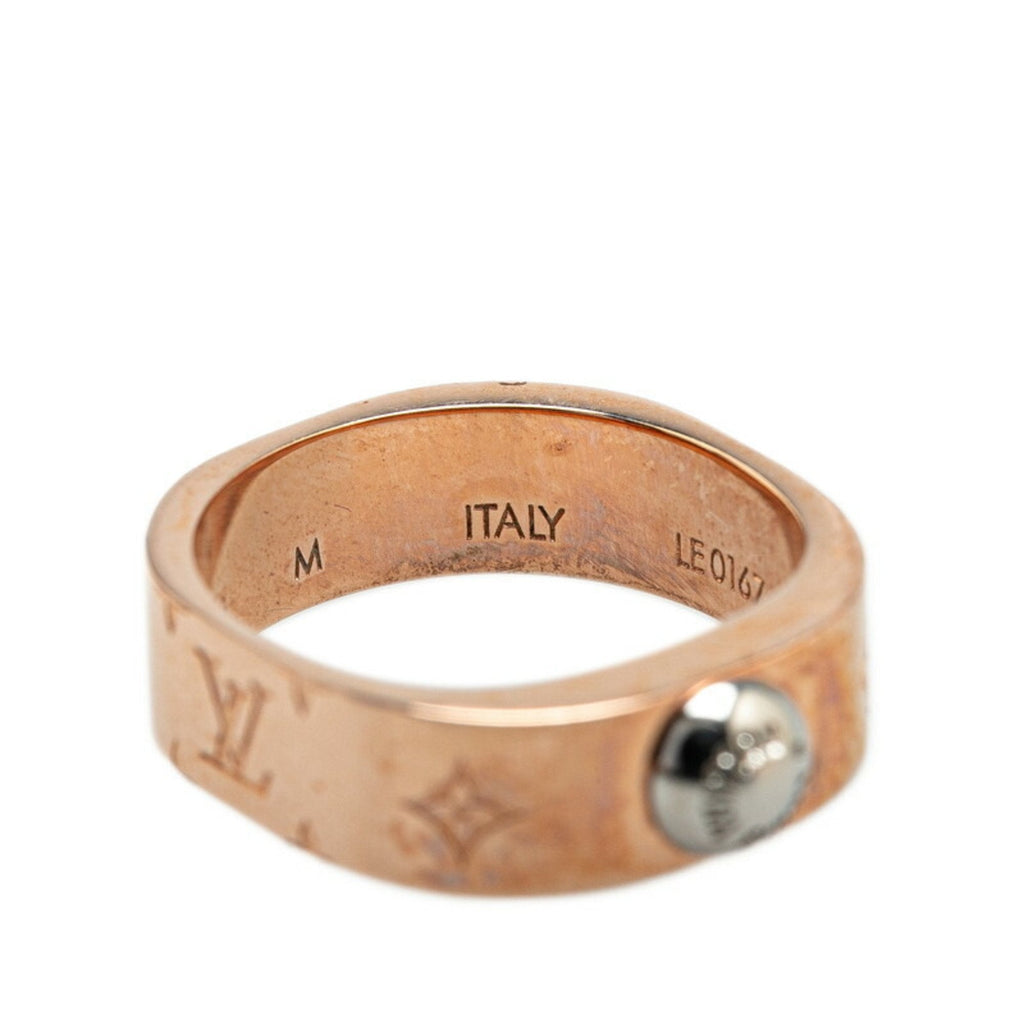Louis Vuitton Silver Pink Gold Gold Plating Metal Band Ring (Pre-Owned)