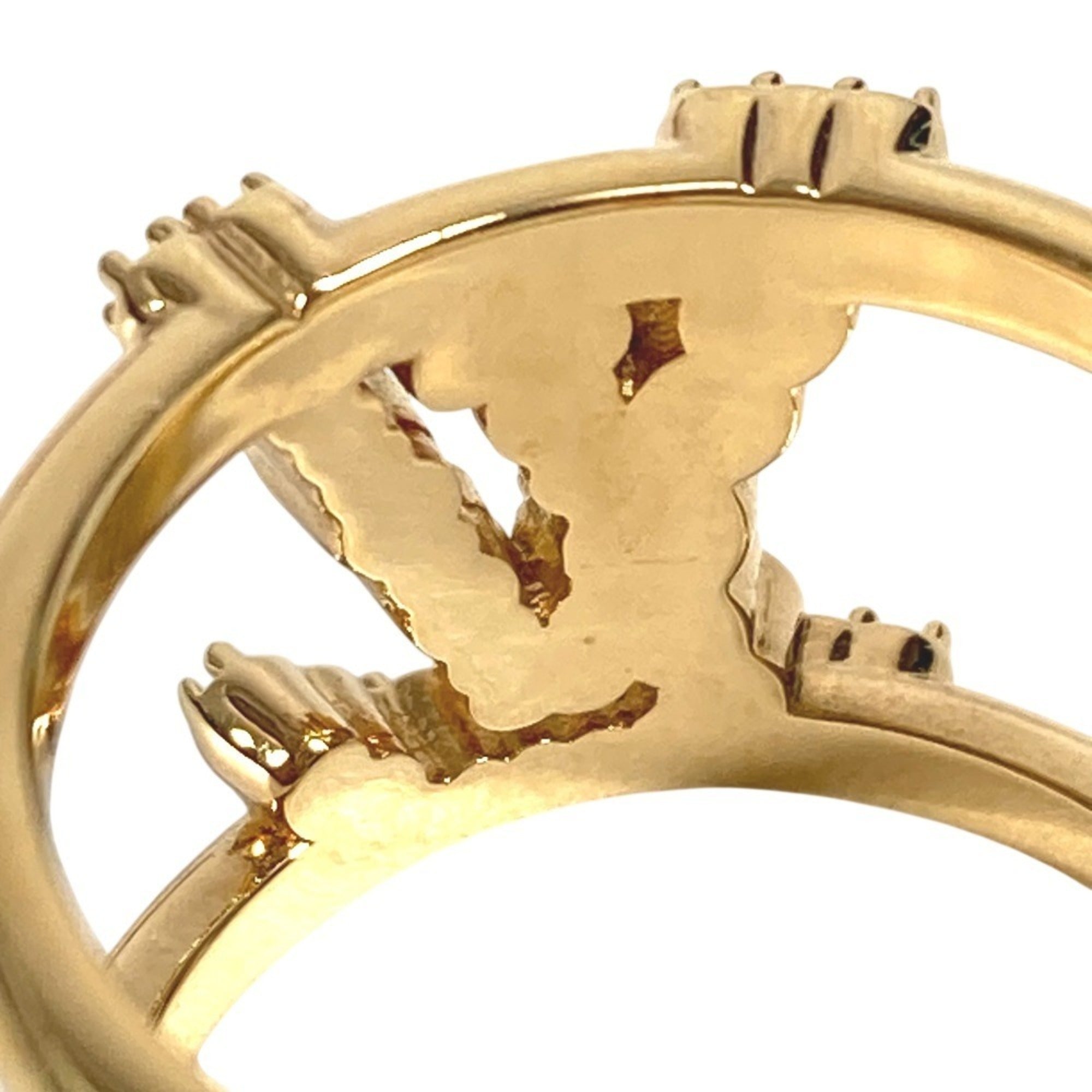 Louis Vuitton Gold Metal Band Ring (Pre-Owned)
