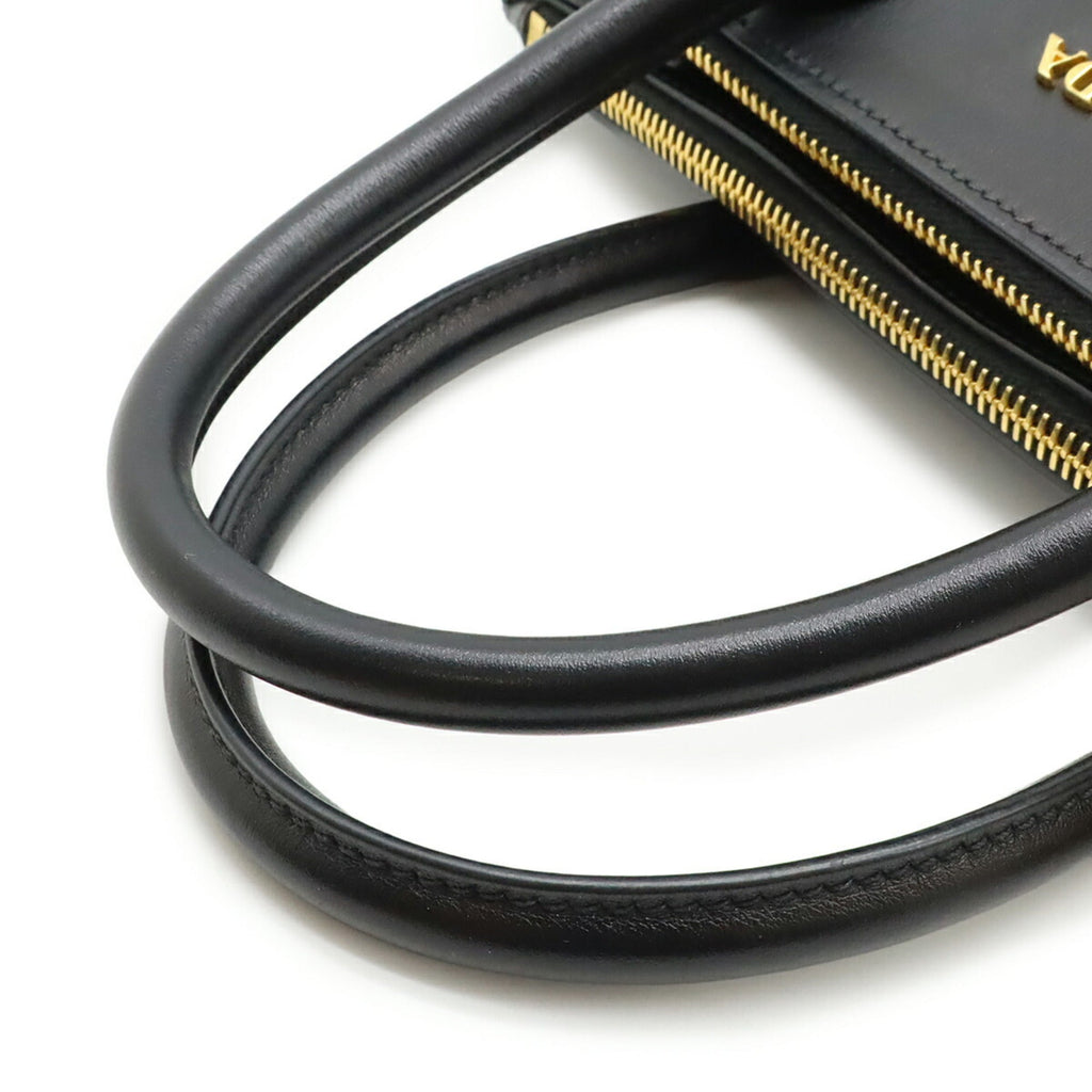 Prada Saffiano Black Nero Leather Handbag Shoulder Bag (Pre-Owned)