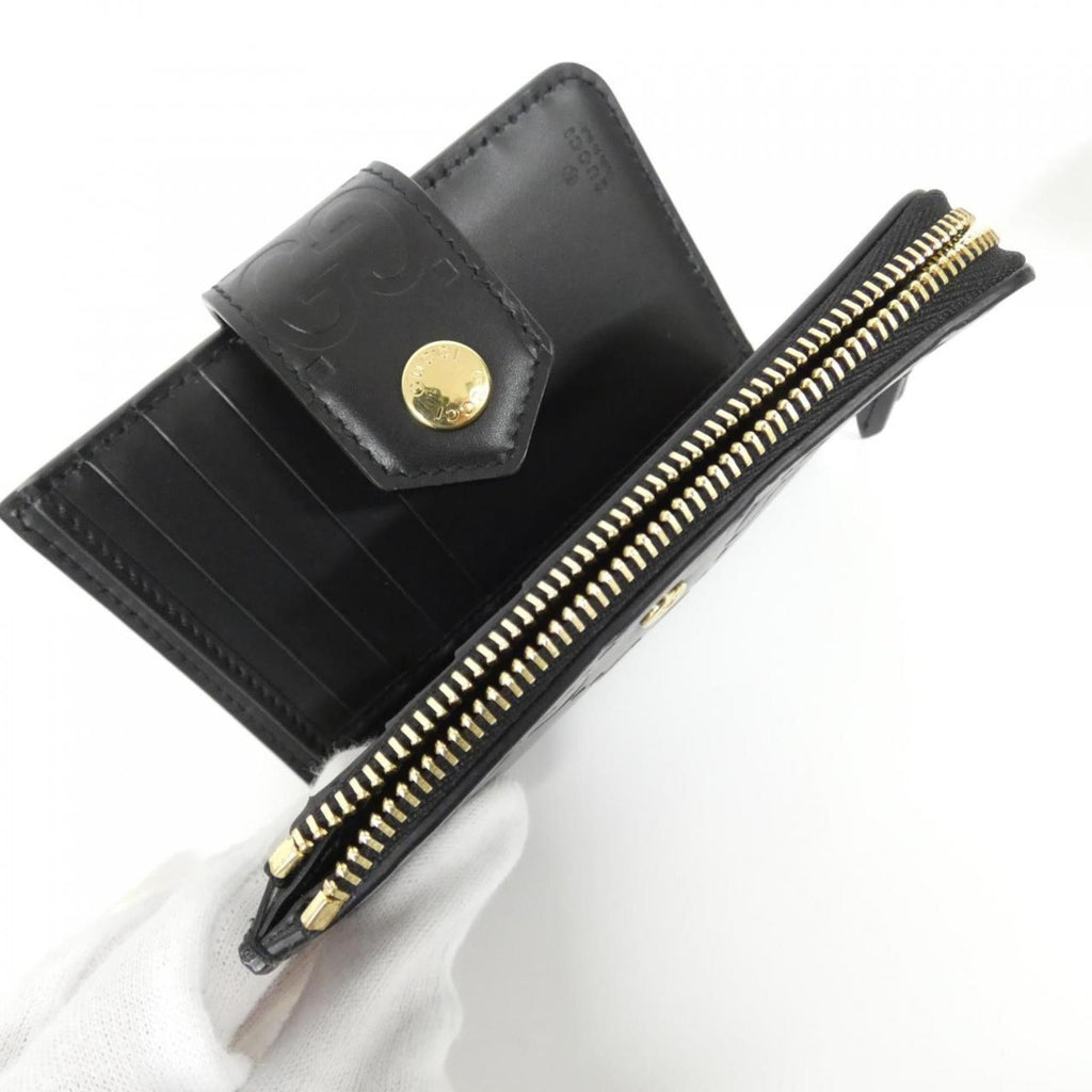 Gucci Black Gg Leather Wallet (Bi-Fold) (Pre-Owned)