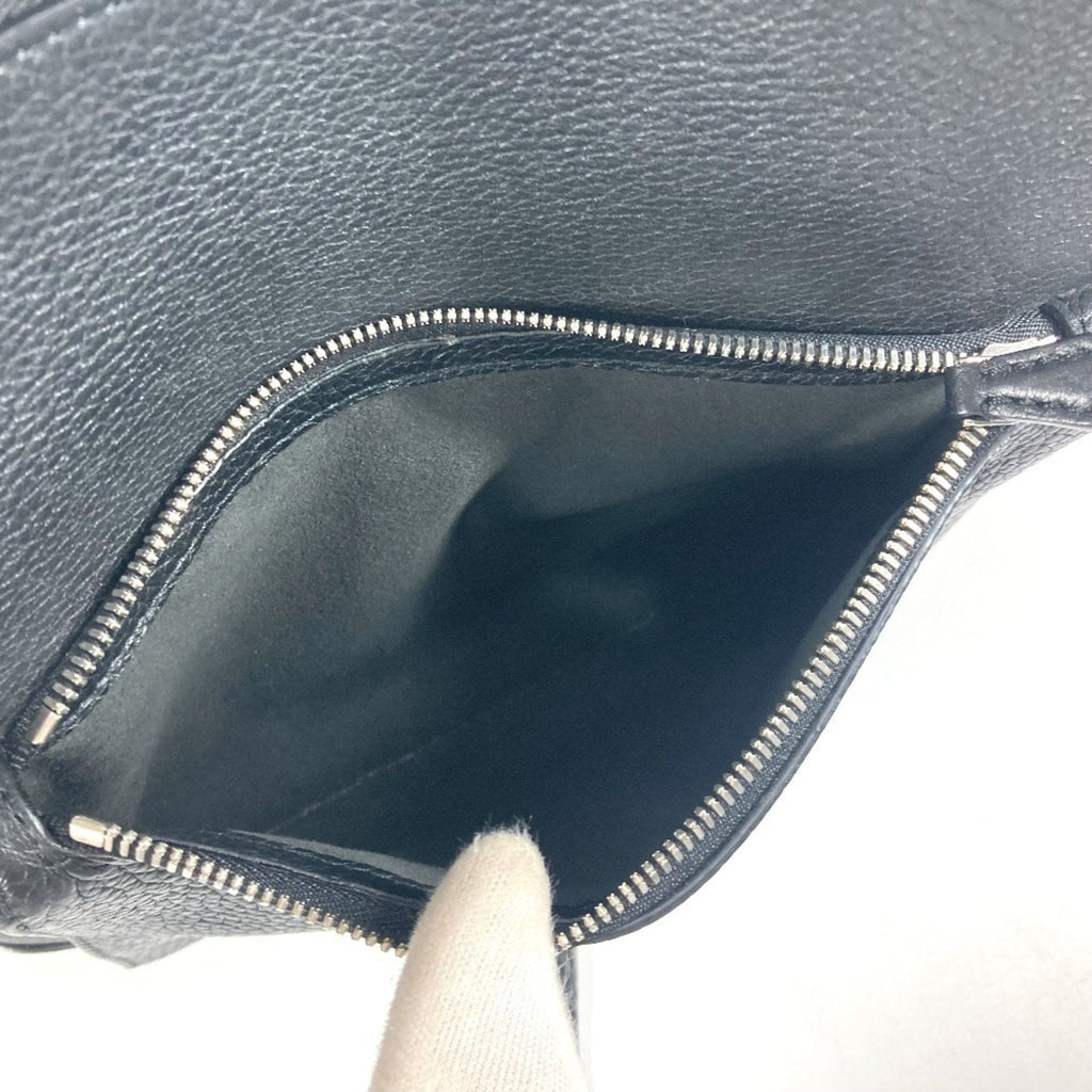 Louis Vuitton Black Noir Leather Messenger Bag Shoulder Bag (Pre-Owned)