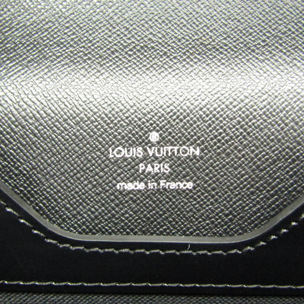 Louis Vuitton Robusto 1 Briefcase Taiga Leather Black Leather Briefcase Bag (Pre-Owned)