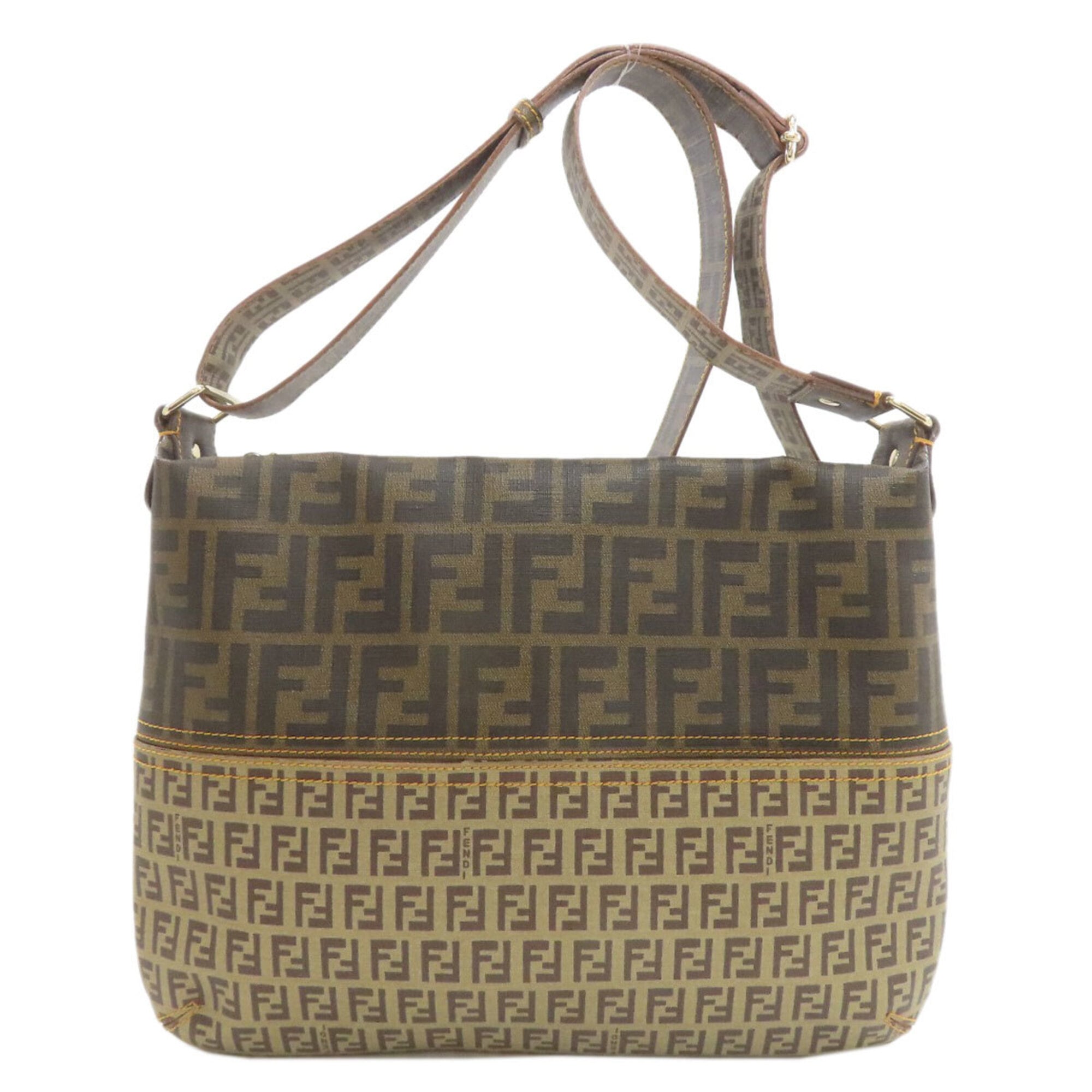 Fendi Brown Pvc Shoulder Bag (Pre-Owned)