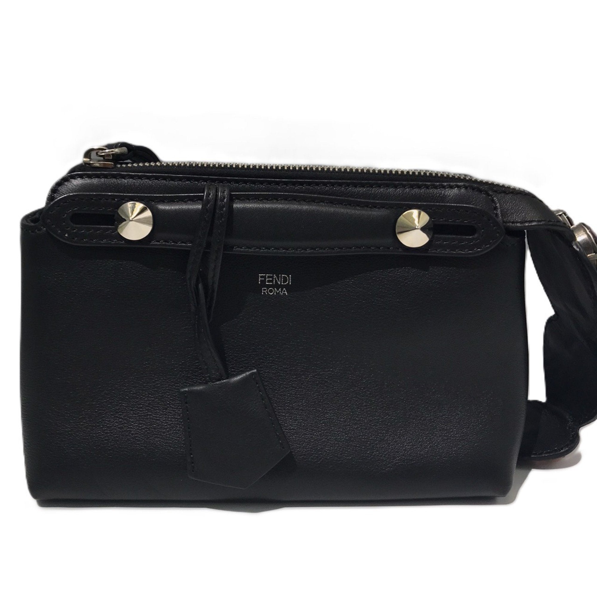 Fendi Black Leather Handbag Shoulder Bag (Pre-Owned)