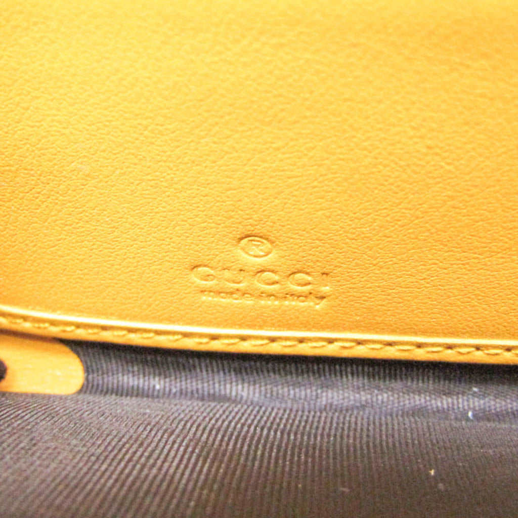 Gucci Yellow Leather Long Wallet (Bi-Fold) (Pre-Owned)