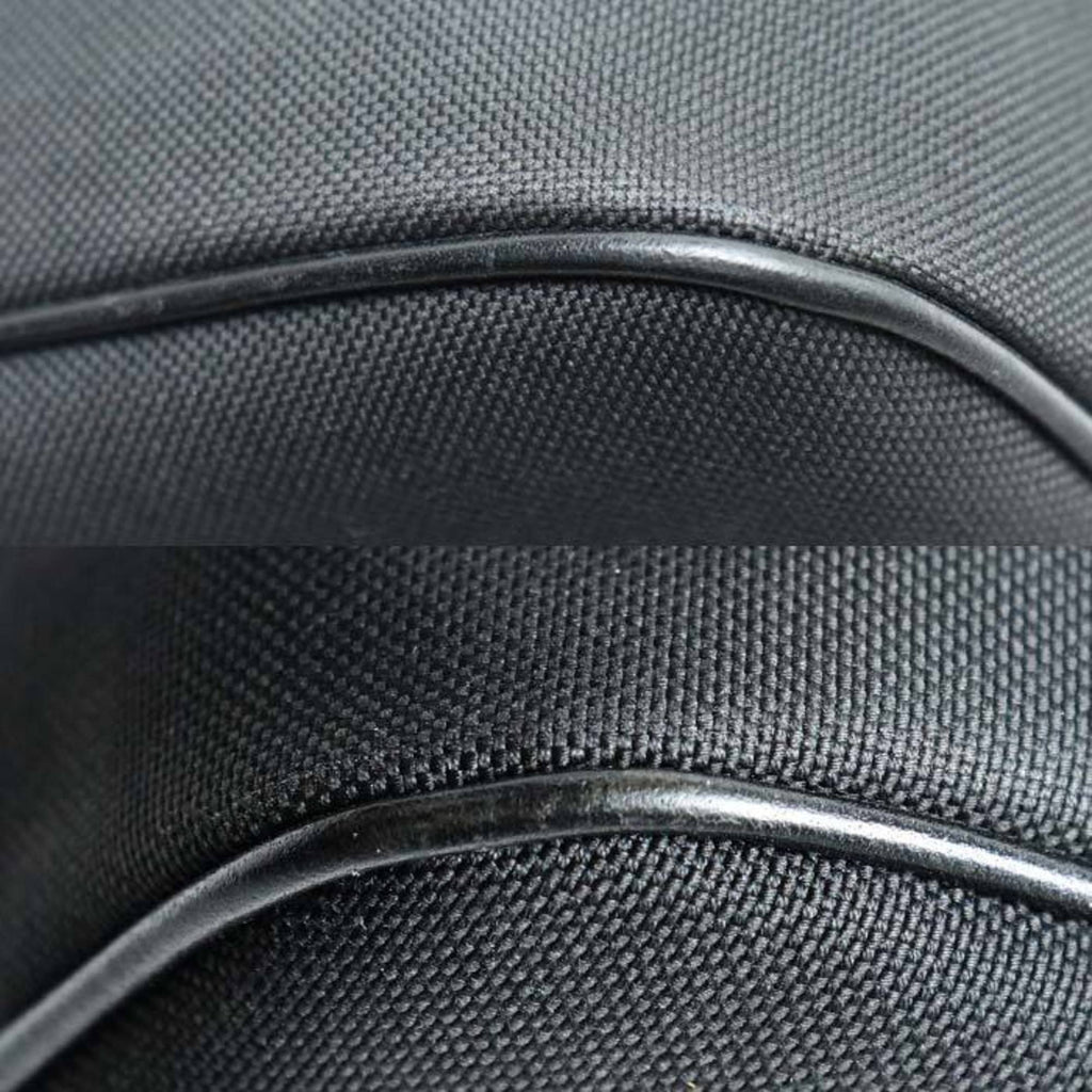 Prada Black Canvas Leather Shoulder Bag (Pre-Owned)