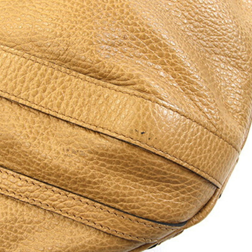 Gucci Beige Leather Handbag Shoulder Bag (Pre-Owned)