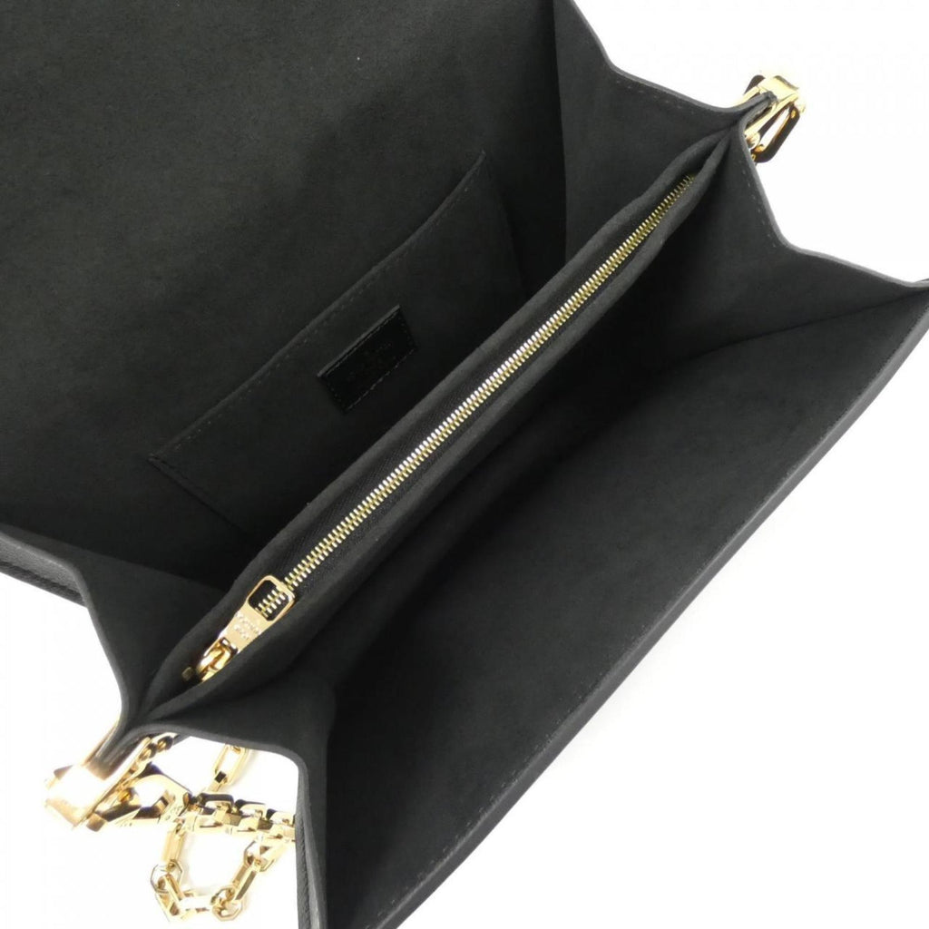 Louis Vuitton Black Leather Shoulder Bag (Pre-Owned)