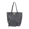 Louis Vuitton Black Leather Handbag Pouch Shoulder Bag Tote Bag (Pre-Owned)