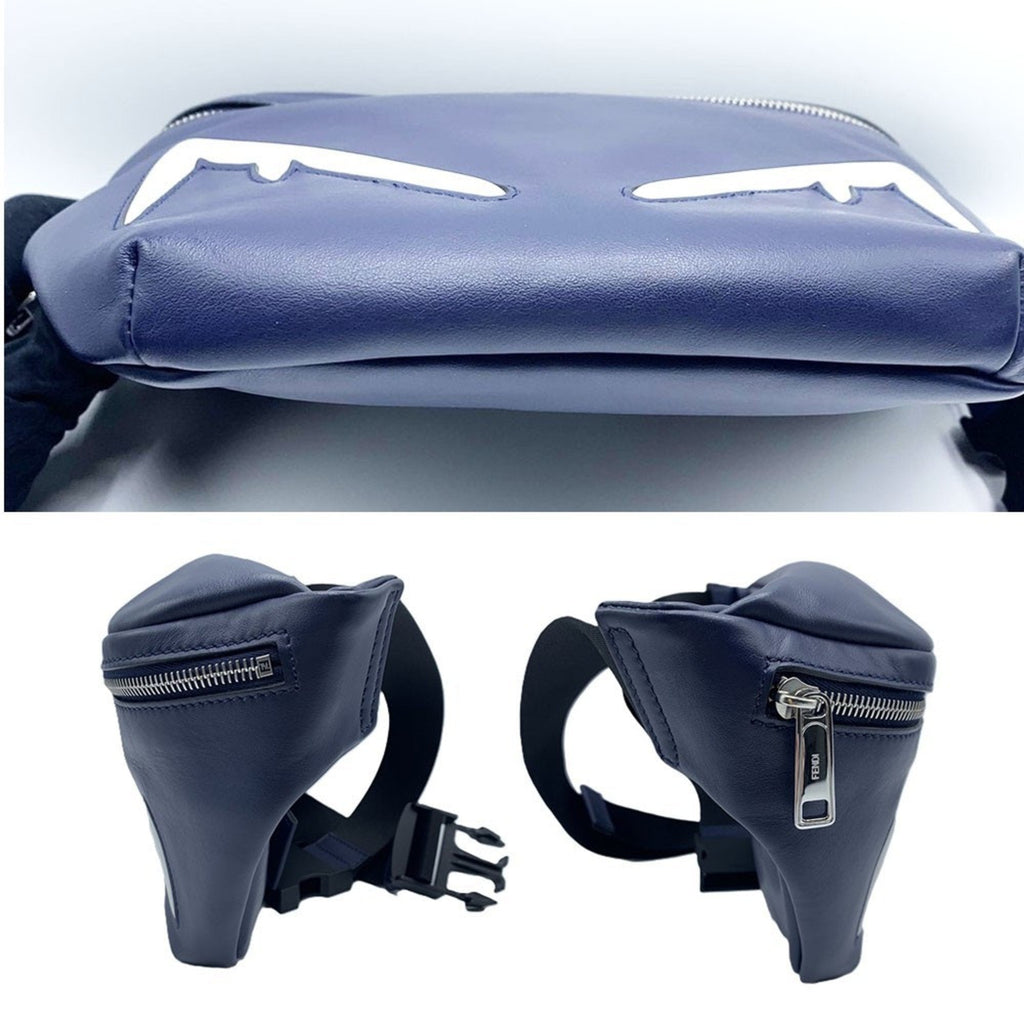 Fendi Navy Leather Fanny Pack (Pre-Owned)