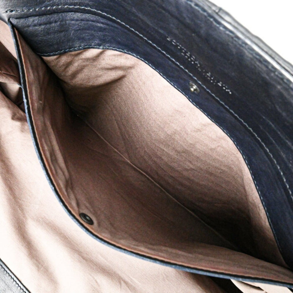 Bottega Veneta Black Navy Intrecciato Tote Bag (Pre-Owned)