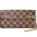 Louis Vuitton Damier Damier Canvas Damier Canvas Chain/Shoulder Wallet (Pre-Owned)