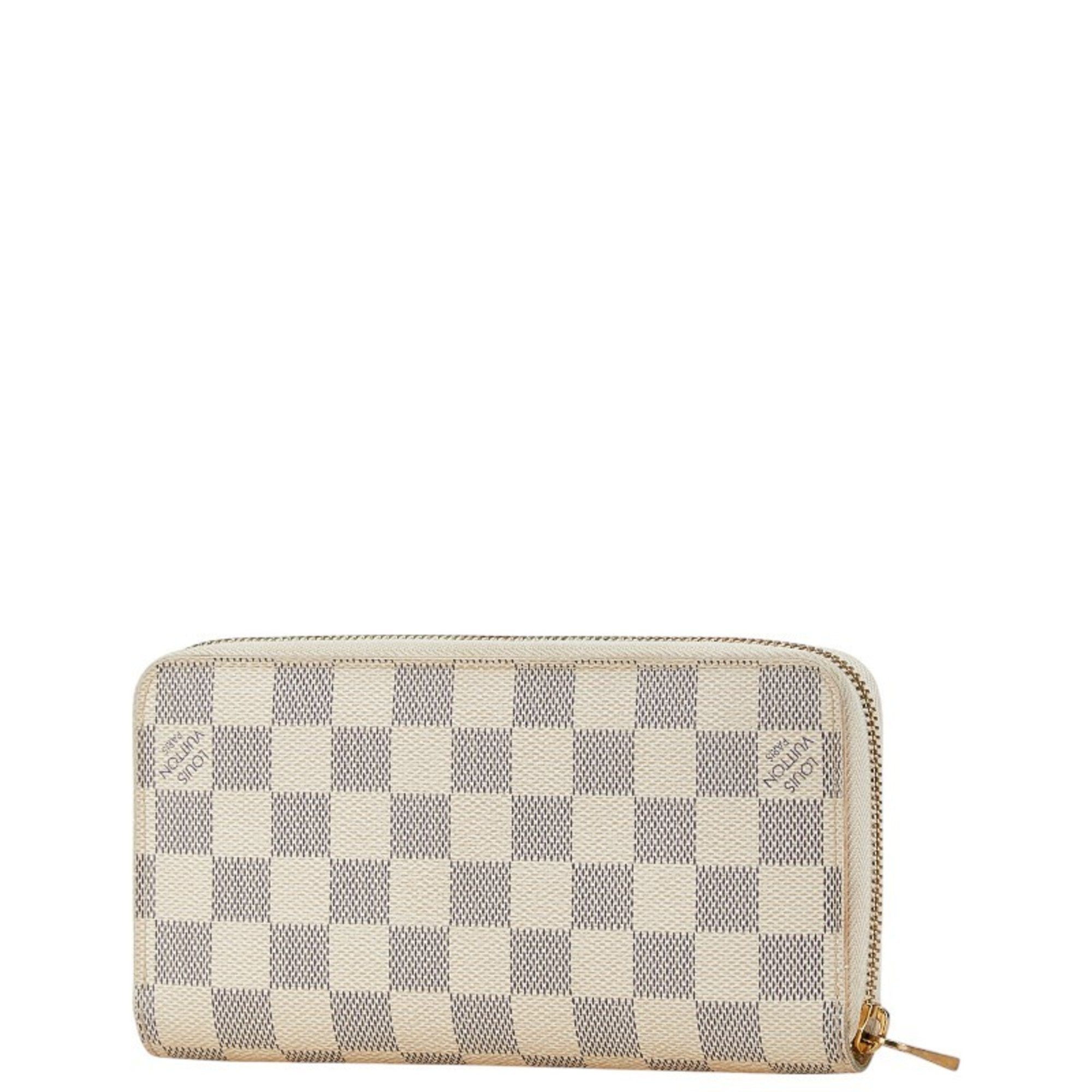 Louis Vuitton White Damier Azur Long Wallet (Bi-Fold) (Pre-Owned)
