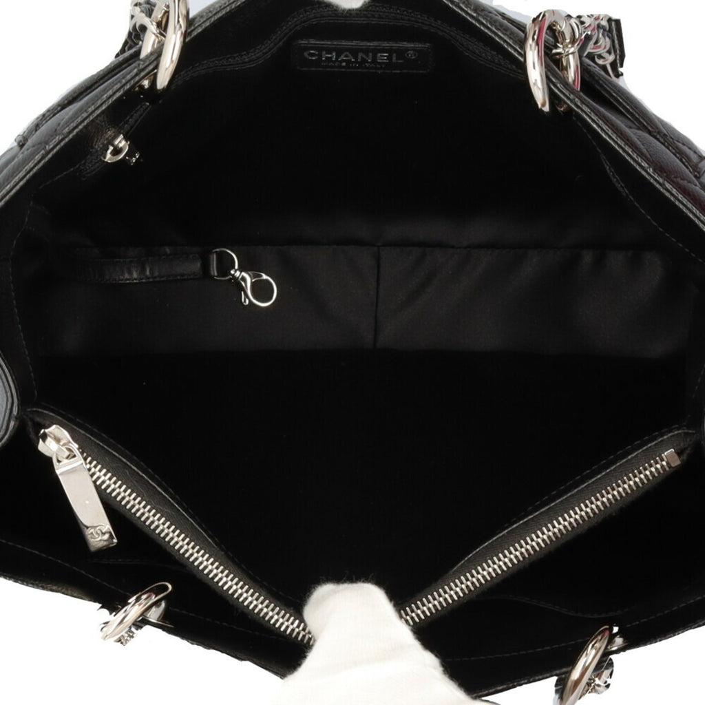 Chanel Black Caviar Leather Tote Bag (Pre-Owned)