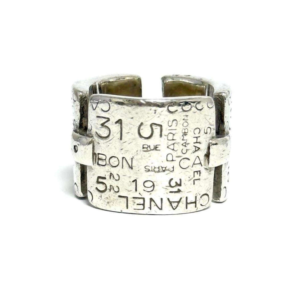 Chanel Silver 925 Band Ring (Pre-Owned)