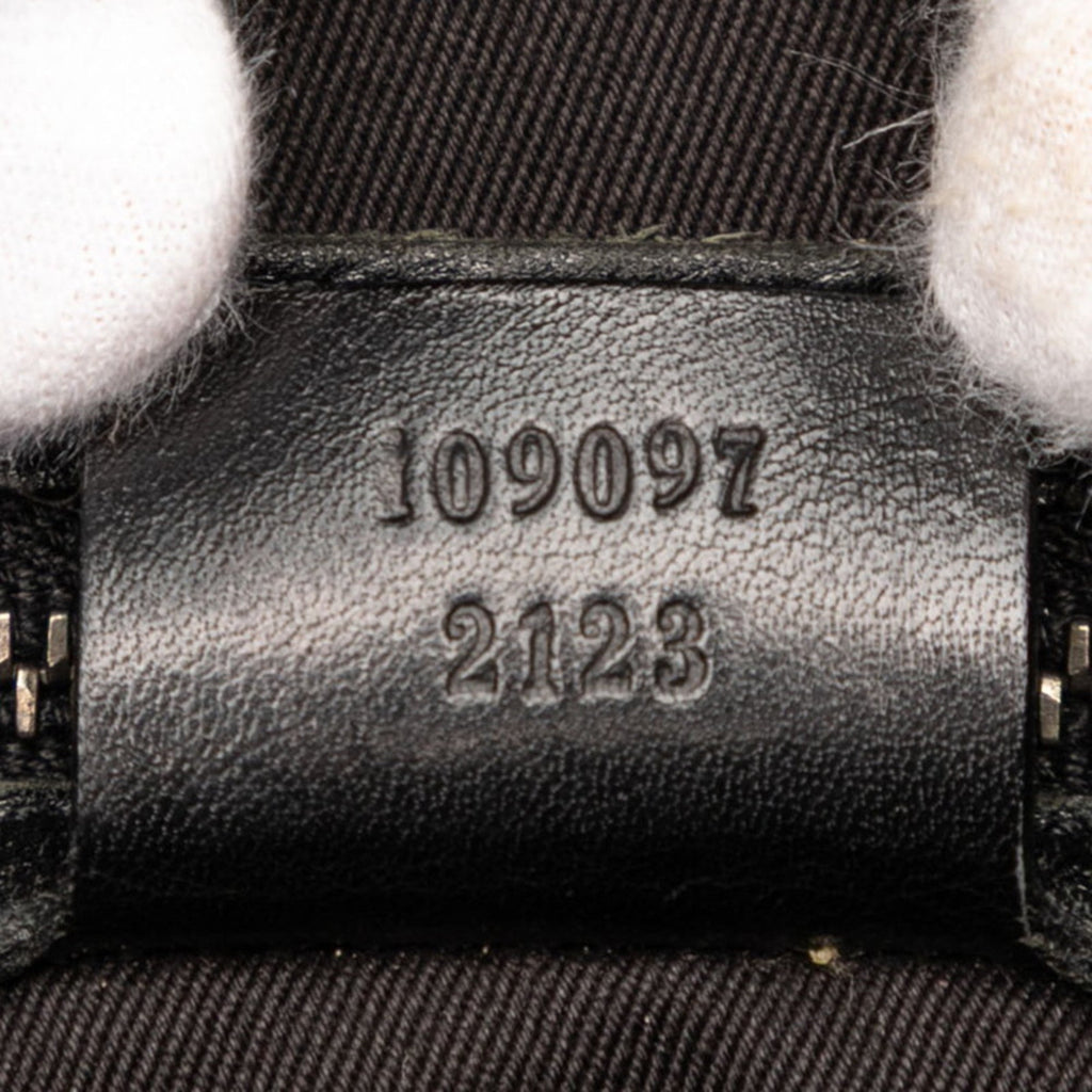Gucci Black Canvas Leather Shoulder Bag (Pre-Owned)